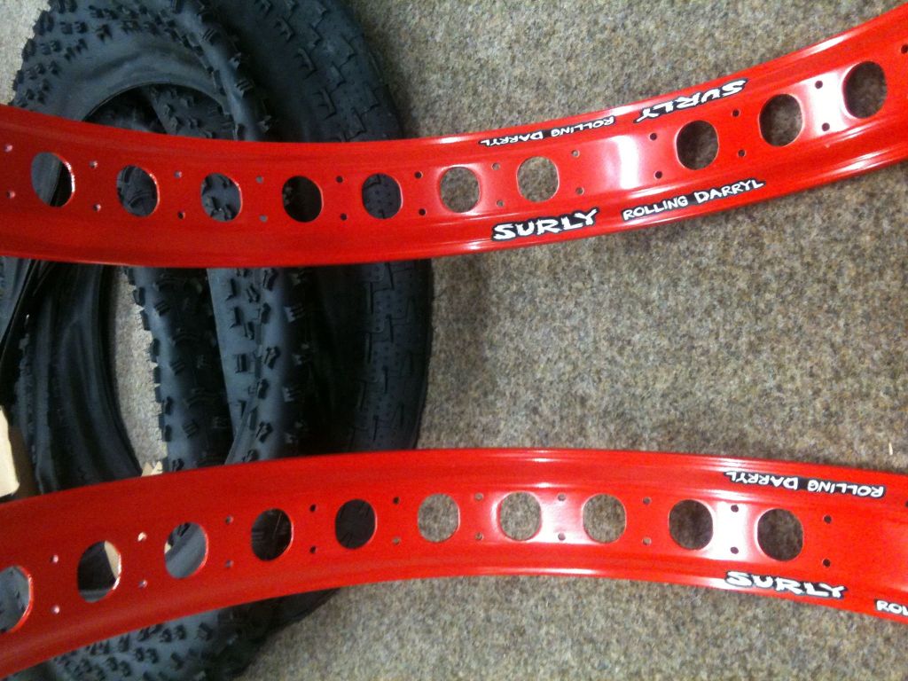 Red Rolling Darrlys at Sideways Cycles